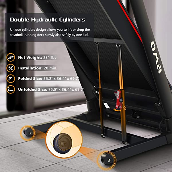 OMA Treadmill for Home 5925CAI 6134EAI with 3.0 HP 3.5 HP 15% Auto Incline 300 350 LBS Capacity Folding Exercise Treadmill for Running