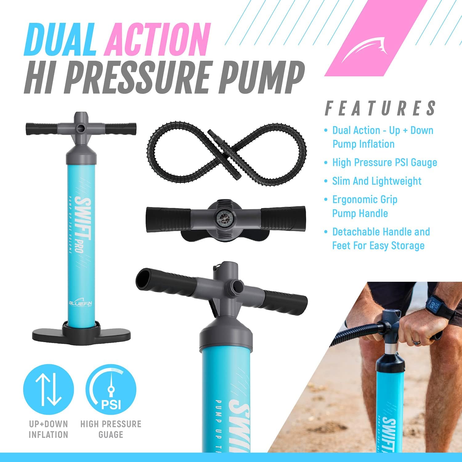 Bluefin Cruise SUP Inflatable Stand Up Paddle Board | Premium Paddleboard Accessories | Multiple sizes: Kids, 9'8, 10'4, 10’8, 12’, 15'