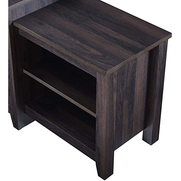 Walker Edison Wren Classic 4 Cubby TV Stand for TVs up to 65 Inches, 58 Inch, Black Black 58 InchTV Stand