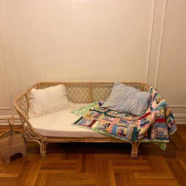 Crisscross Rattan Sofa