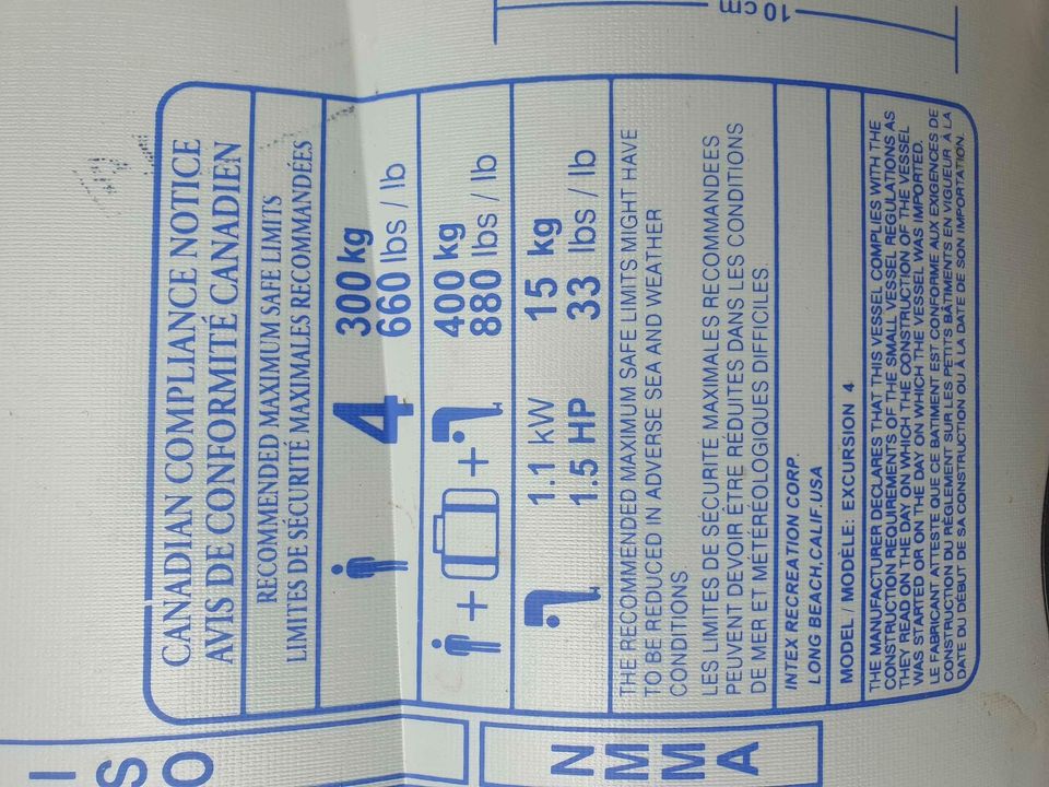 Inflatable 4 person Dinghy - Equipped With A Motor Mount (For 1.5Hp Motor - Not Included)