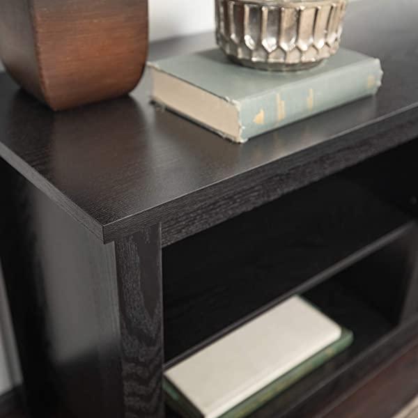 Walker Edison Wren Classic 4 Cubby TV Stand for TVs up to 65 Inches, 58 Inch, Black Black 58 InchTV Stand