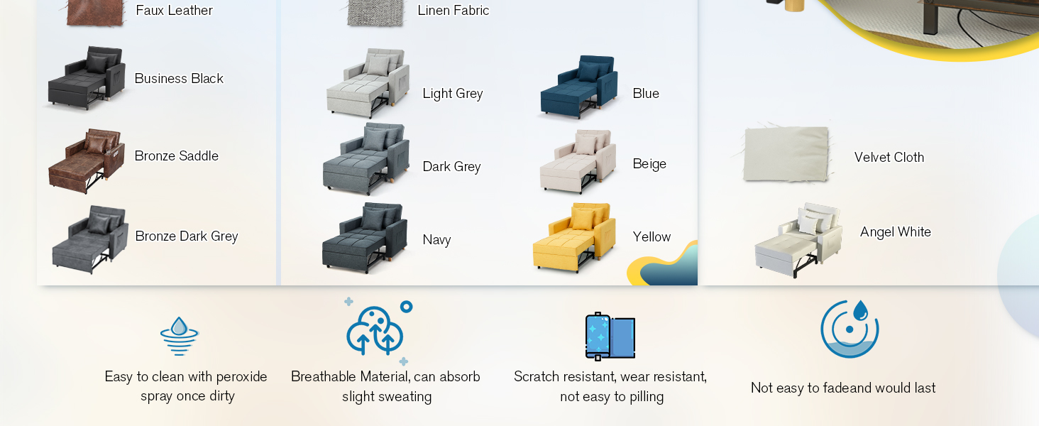 3-in-1 Convertible Chair