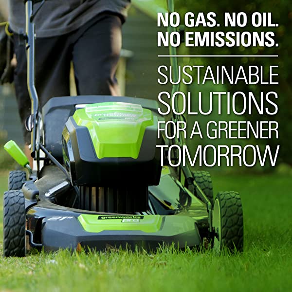 Greenworks Pro 80V 21 inch Cordless Push Lawn Mower, Includes Two 2Ah Batteries and Charger, GLM801601 (2) 2Ah Batteries Push