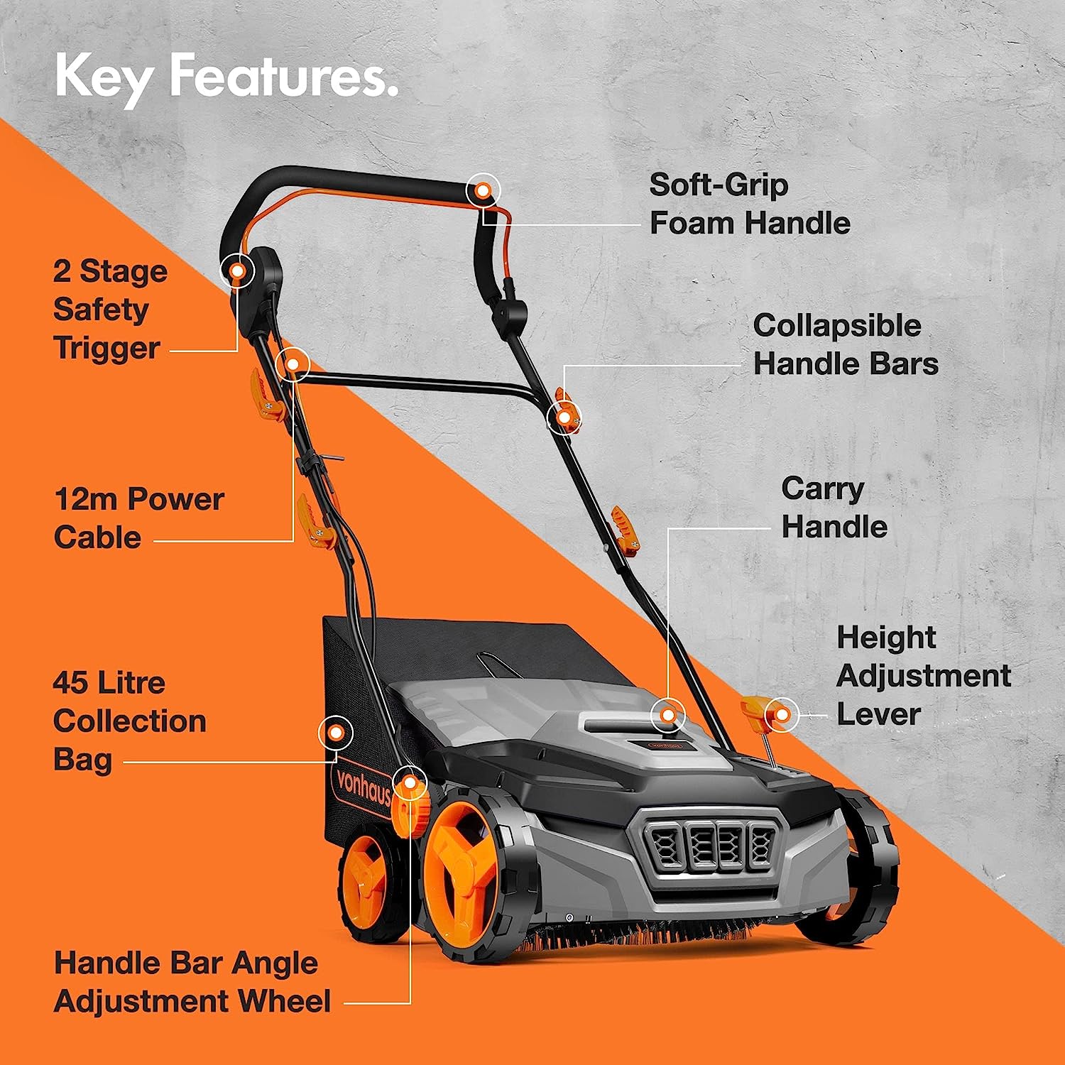 Vonhaus 1800W Artificial Grass Brush