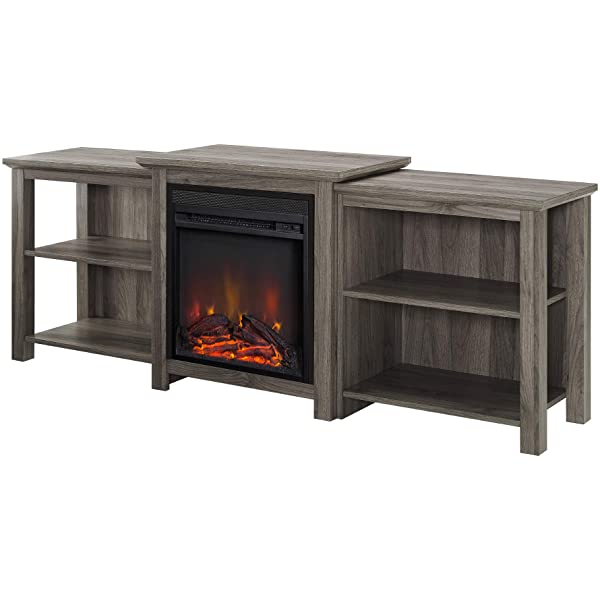 Walker Edison Wren Classic 4 Cubby TV Stand for TVs up to 65 Inches, 58 Inch, Black Black 58 InchTV Stand